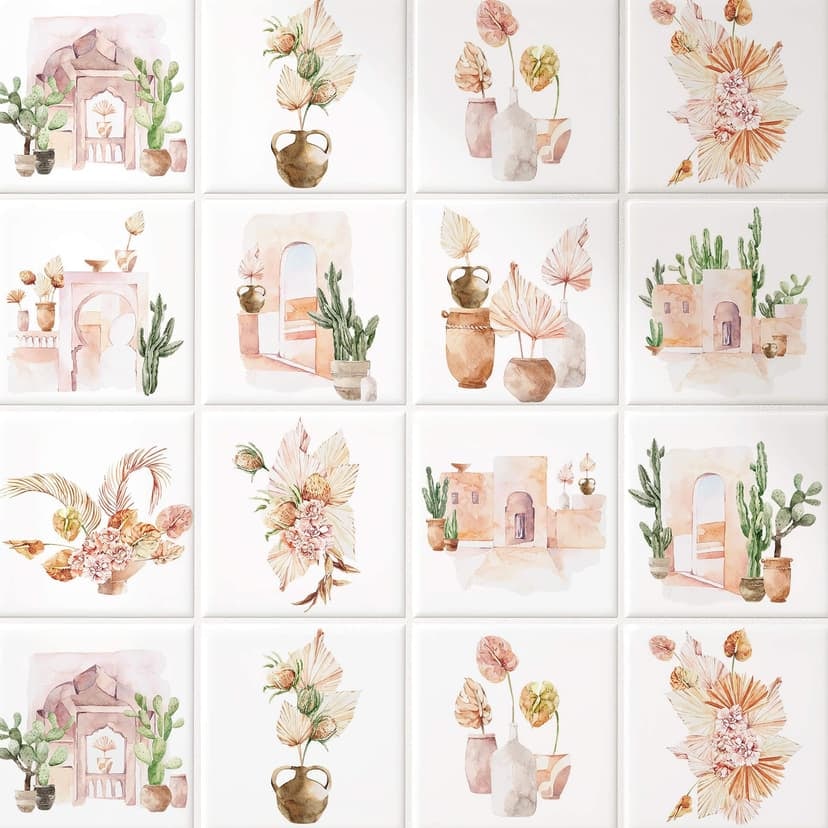 Azulejos Adhesivos Impresiones de Marruecos - lote de 12