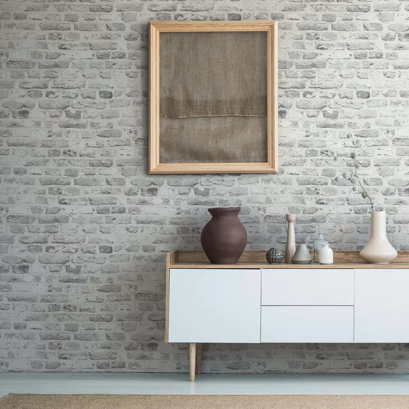 Papel pintado Piedra gris Papel pintado tejido-no tejido 3d Efecto piedra Papel pintado Pared de piedra gris claro
