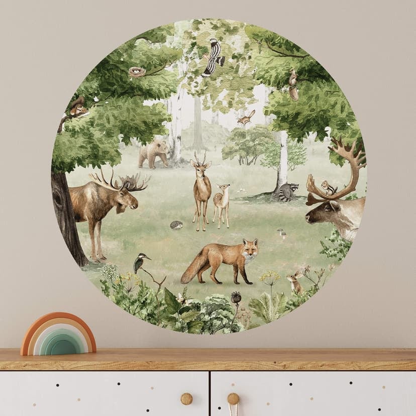 Vinilo decorativo Kikki Belle - Bosque maravilloso - Redondo