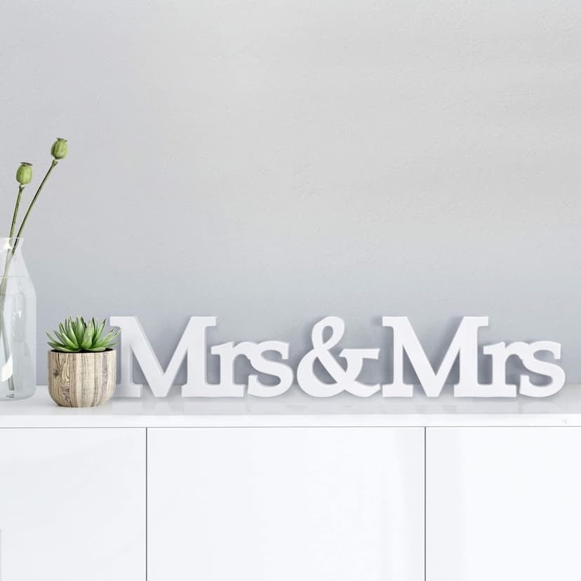 Letras decorativas 3D Mrs & Mrs serif