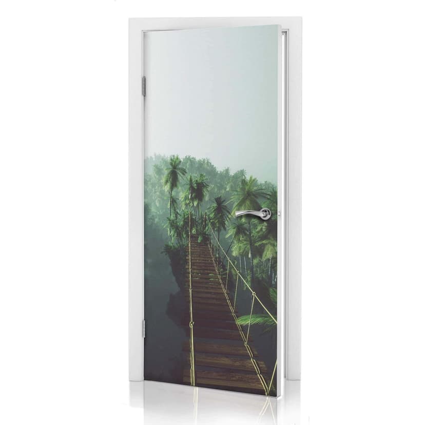 Diseño de puertas Puente colgante en la selva