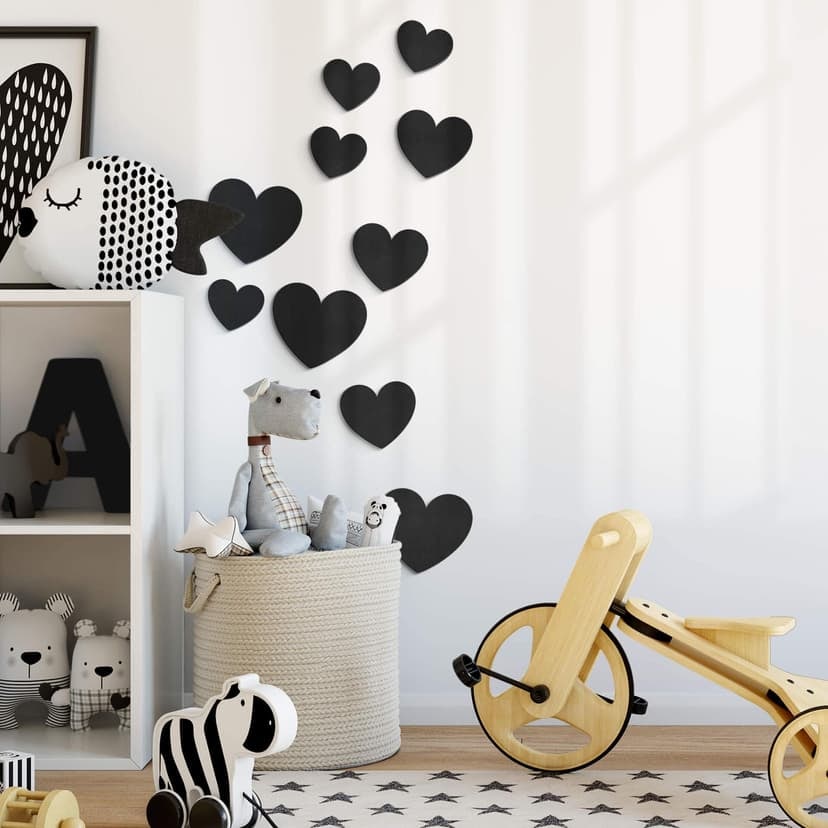 MDF - Decoración en madera set corazón (10 piezas)