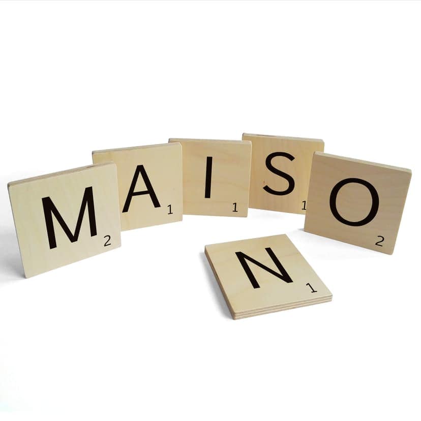 Letras de madera Maison