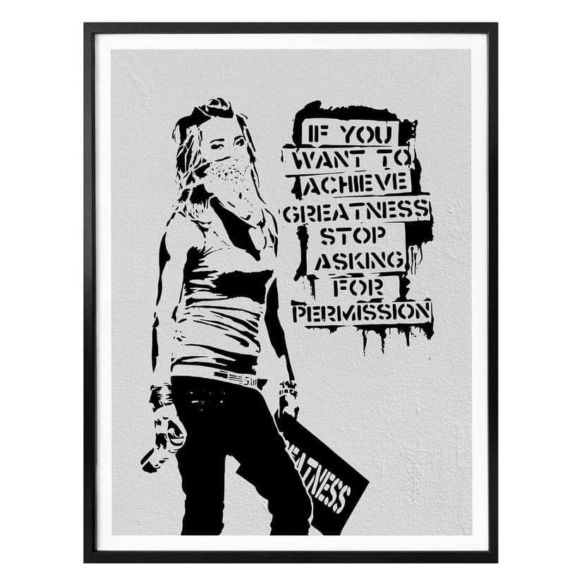 Póster Banksy - Alcanzar la grandeza