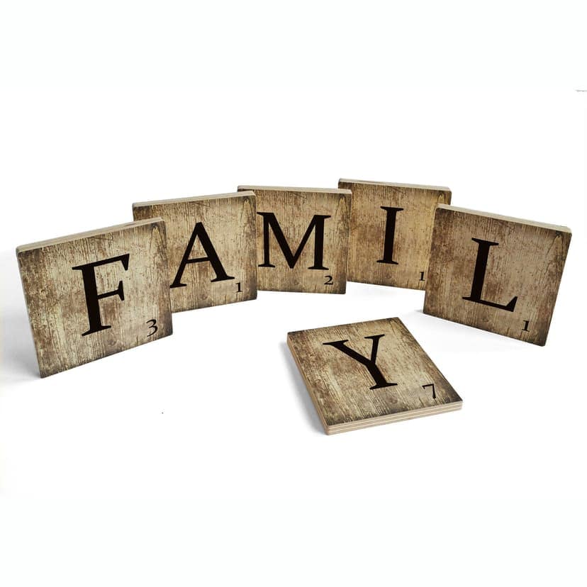 Letras de madera Familia - Vintage