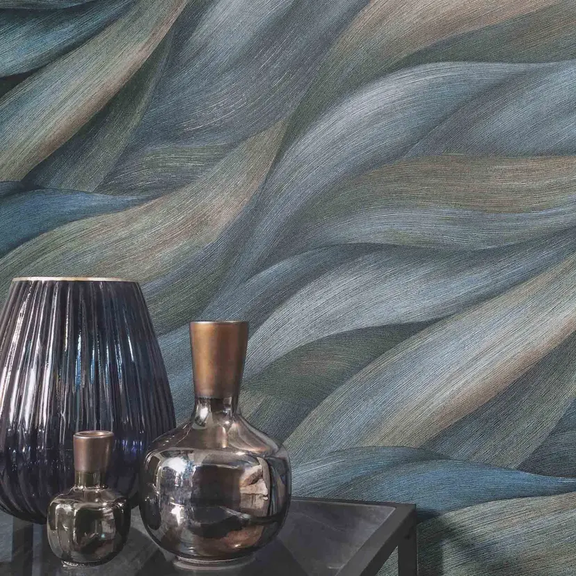 Papel pintado no tejido Erismann Casual Chic azul