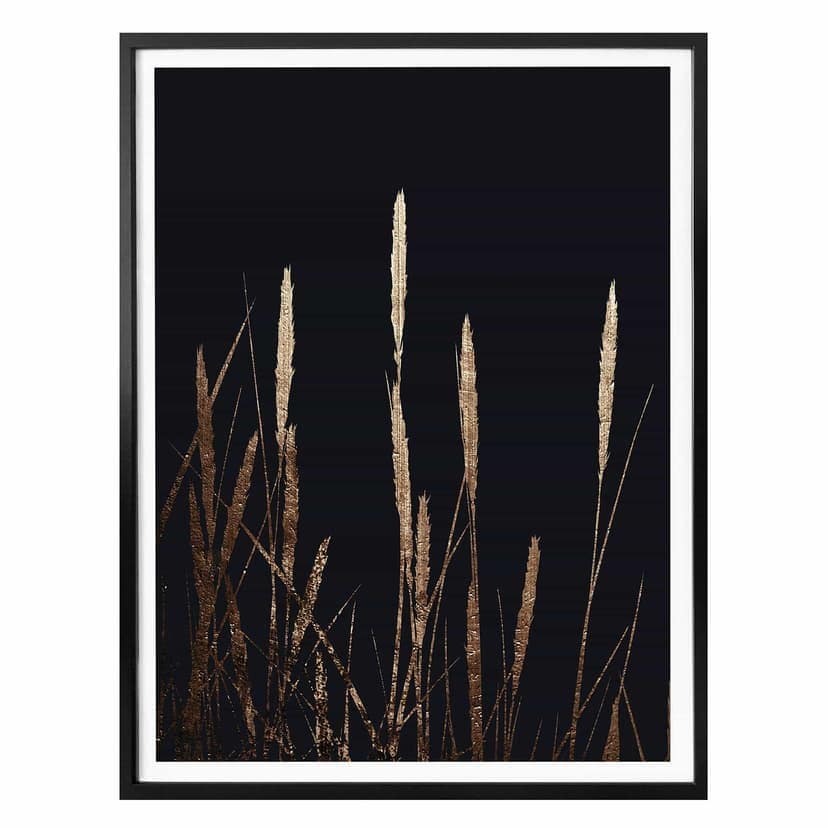 Póster Kubistika - Campos dorados