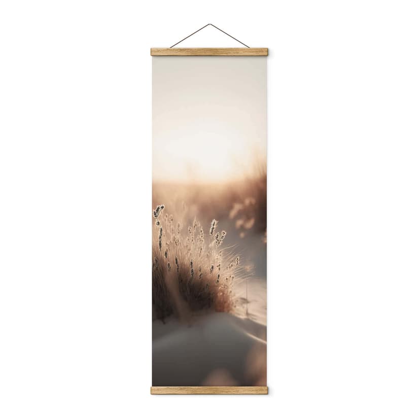 Póster de tela Treechild - Puesta de sol sobre las dunas - Panorama