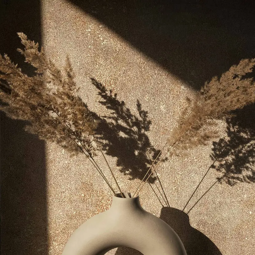 Papel pintado no tejido con aspecto de hormigón liso beige ligeramente brillante