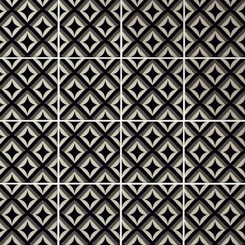 Azulejos Adhesivos adornos negro-beige - Treechild - lote de 12