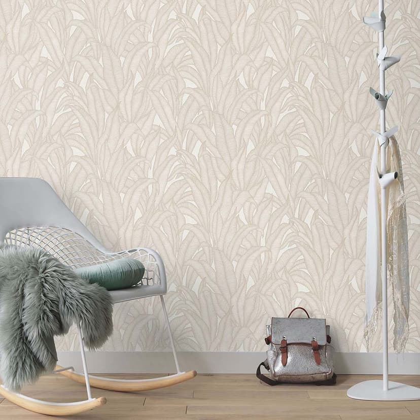 Papel pintado enredadera, papel pintado hoja Fashion for Walls 4 de Guido Maria Kretschmer crema