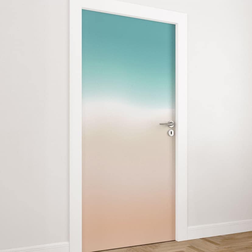 Vinilo para puertas Ombre waves on the beach - Decoración autoadhesiva para puertas