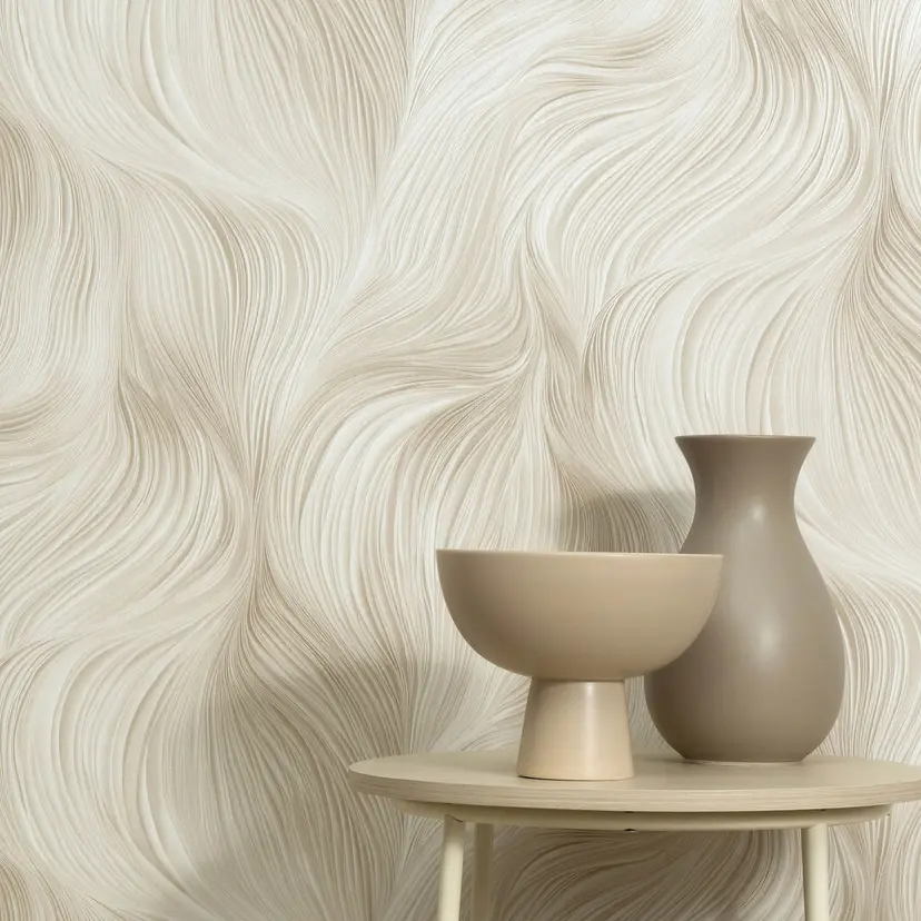 Guido Maria Kretschmer papel pintado gráfico Waves of Light Fashion para pared 5 beige
