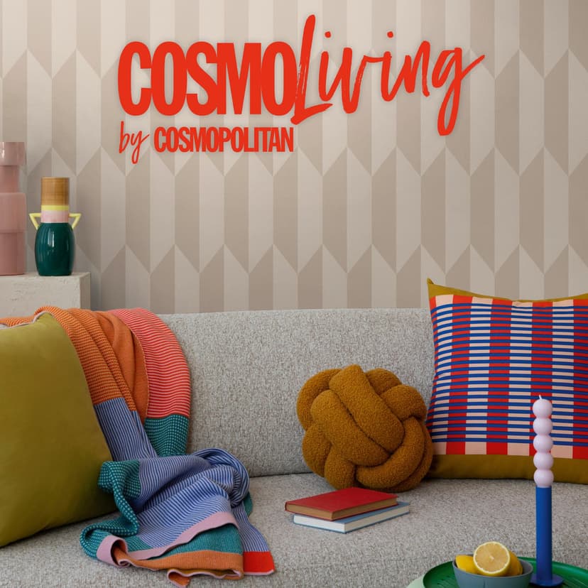 COSMOPOLITAN Papel pintado 3D salón beige metalizado - Papel pintado no tejido brillante