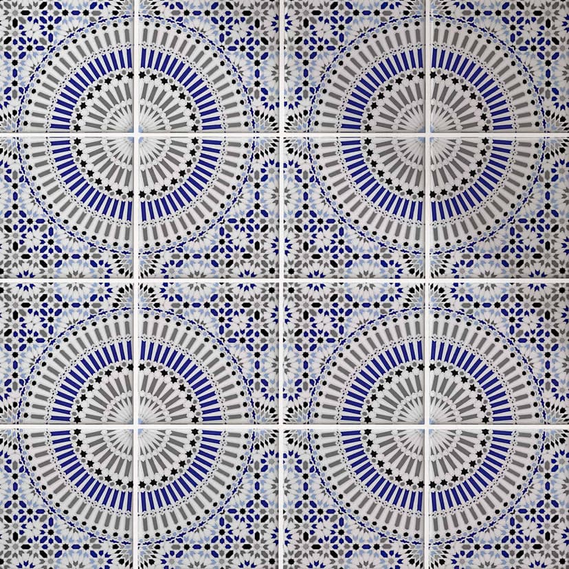 Azulejos Adhesivos Azulejos orientales azul - lote de 12