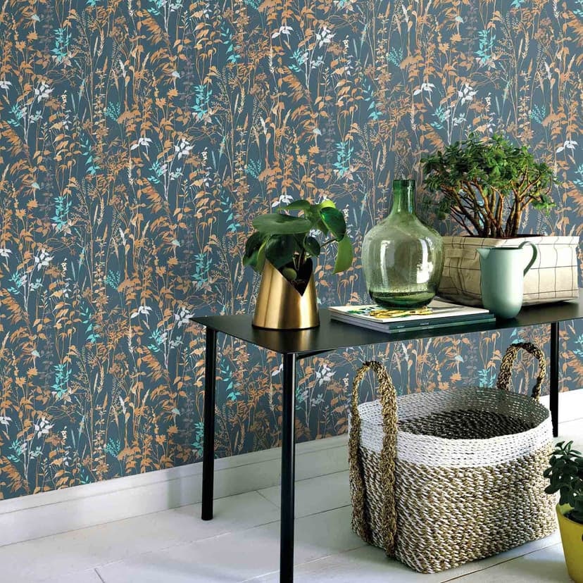Papel pintado no tejido Erismann Casual Chic azul