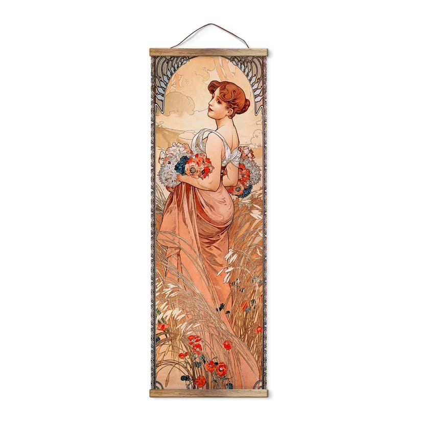 Póster de tela Mucha - Verano 1900 - Panorama