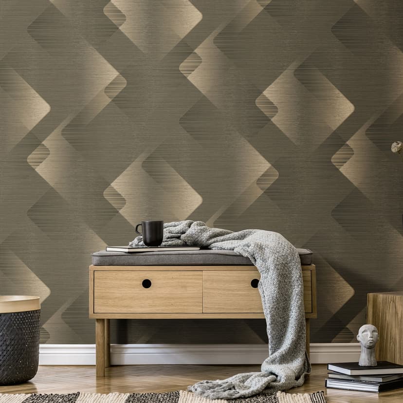 Papel pintado gráfico Elysium taupe