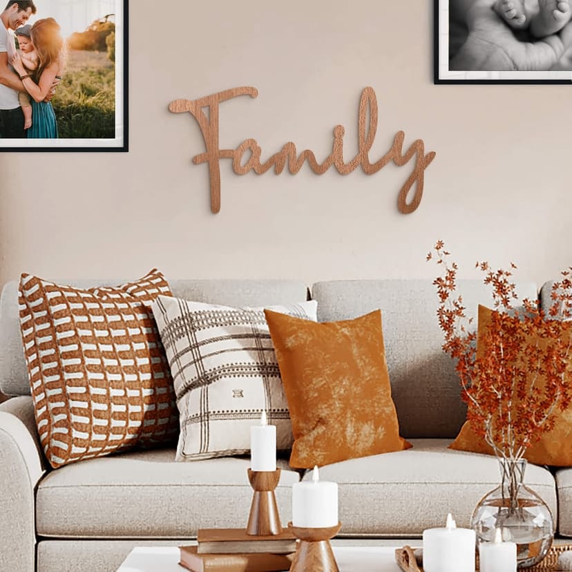 3D letras de madera Familia - madera de caoba