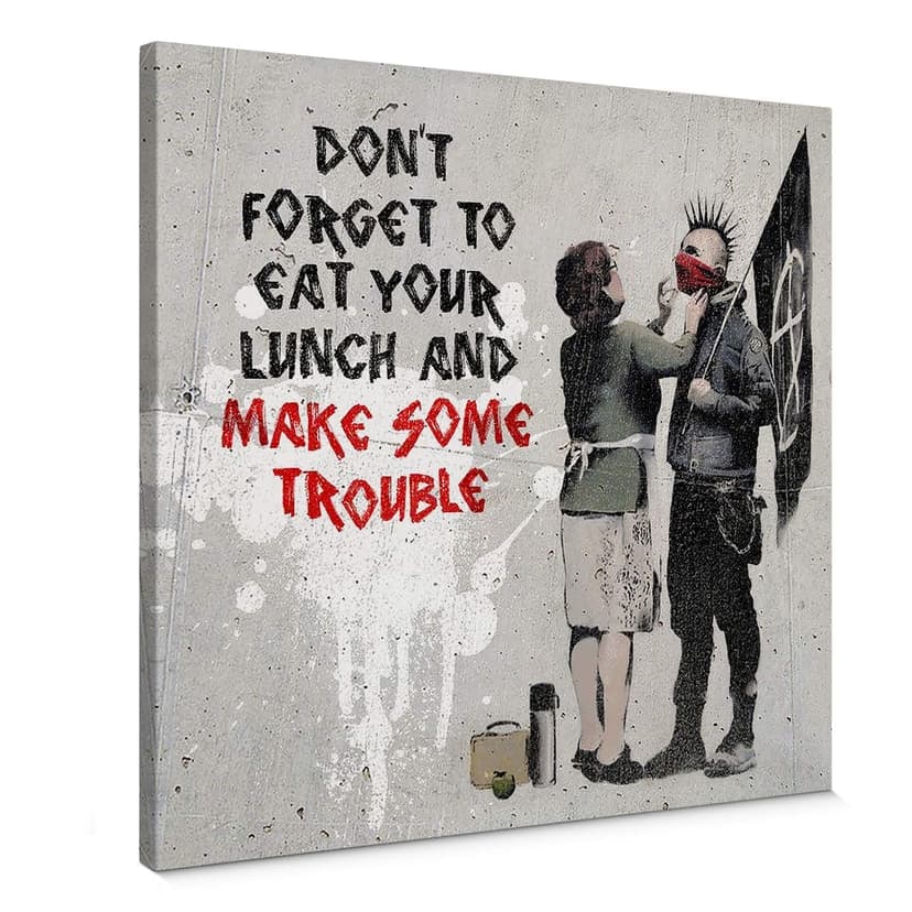 Lienzo Banksy - Make Some Trouble