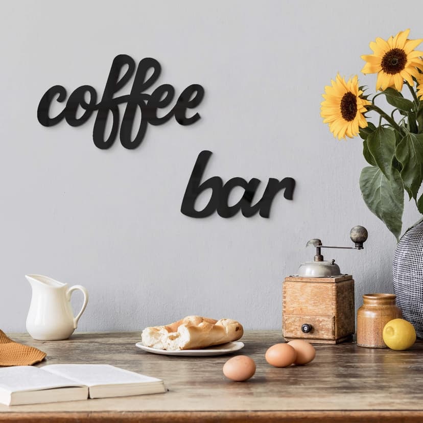 Decoración acrílica - Letras 3D para la cocina - Café Bar