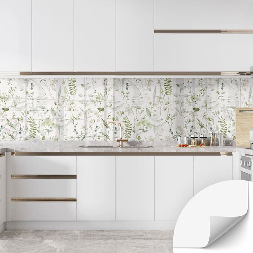 Salpicadero de cocina autoadhesivo hierbas y flores silvestres - UN Designs