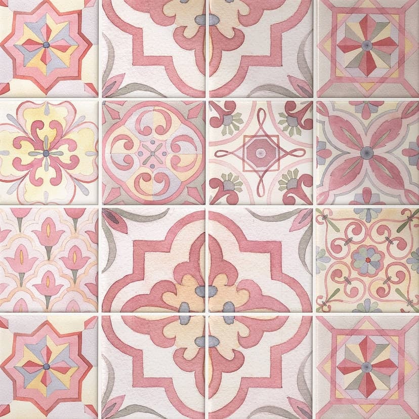 Azulejos Adhesivos Azulejos mediterráneos - Majolica - lote de 12