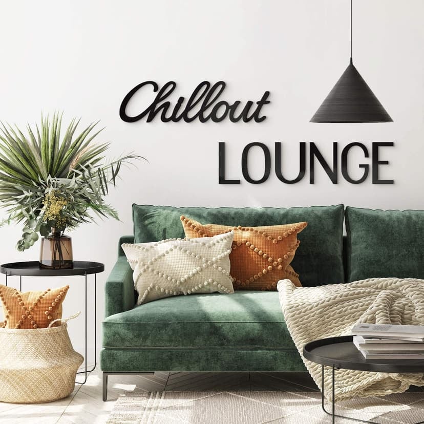 Lettering moderno Chillout Lounge letras decorativas de cristal acrílico