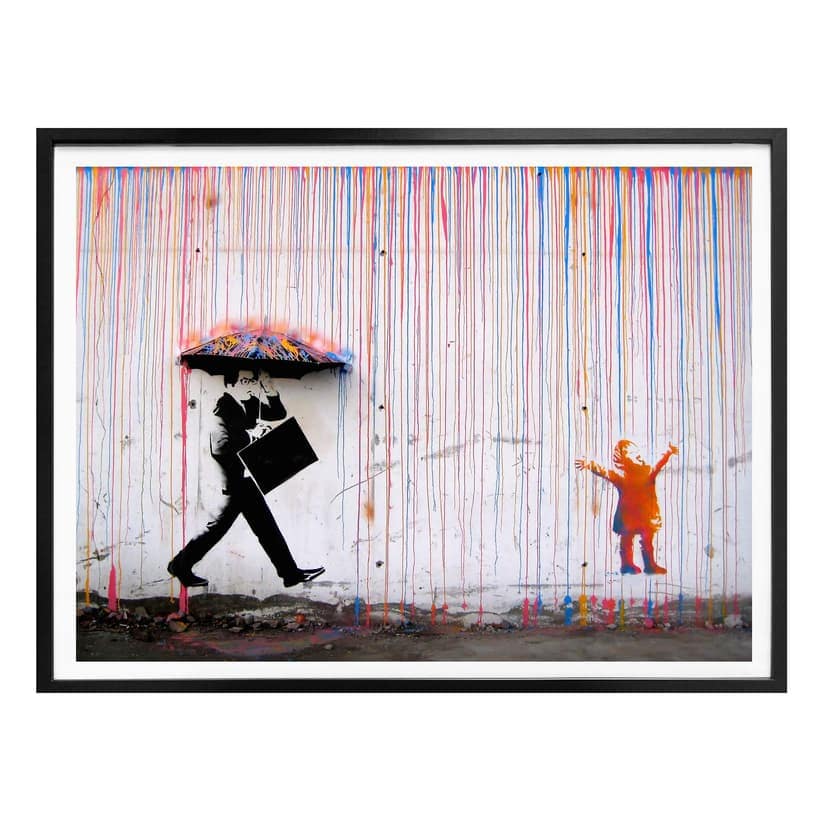 Póster Banksy - Lluvia de colores