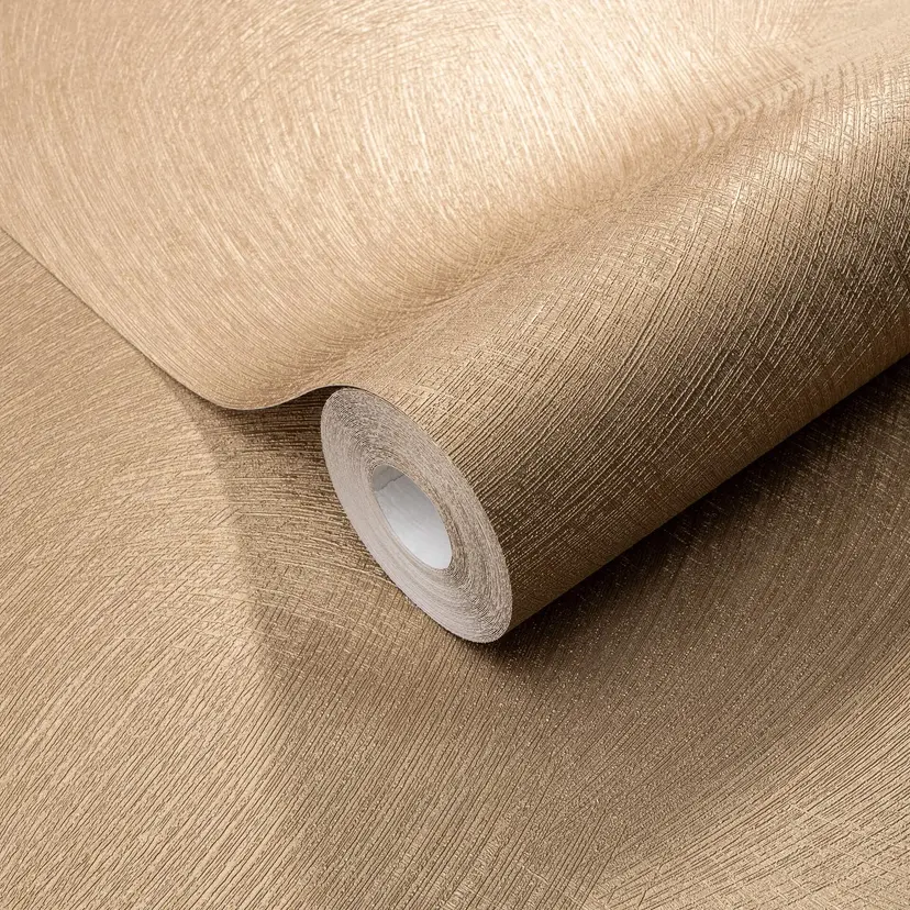 Papel pintado no tejido con Muestras gráficas en dorado