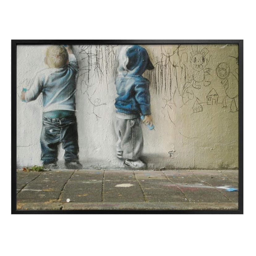 Póster Banksy - Dibujo de niños