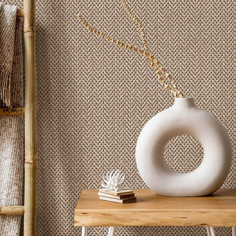 Papel pintado no tejido Erismann Code Nature beige