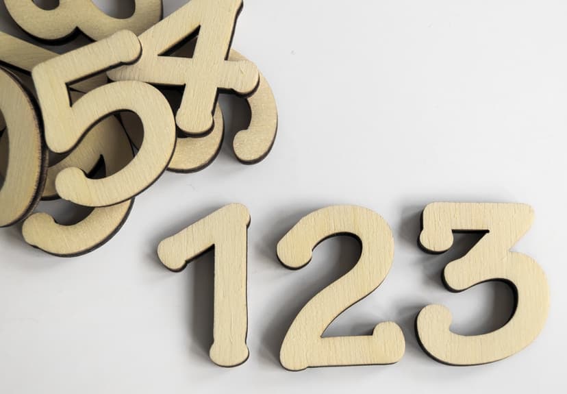 Letras de madera juego de números - Tekton