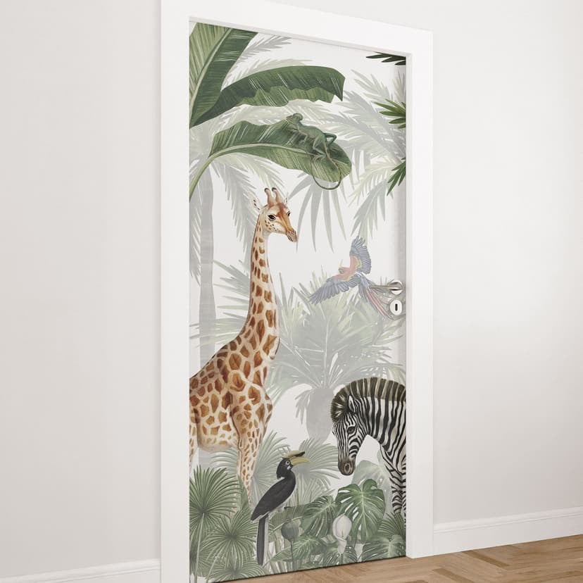 Vinilo para puertas Jungle Jive - Kikki Belle - Decoración autoadhesiva para puertas