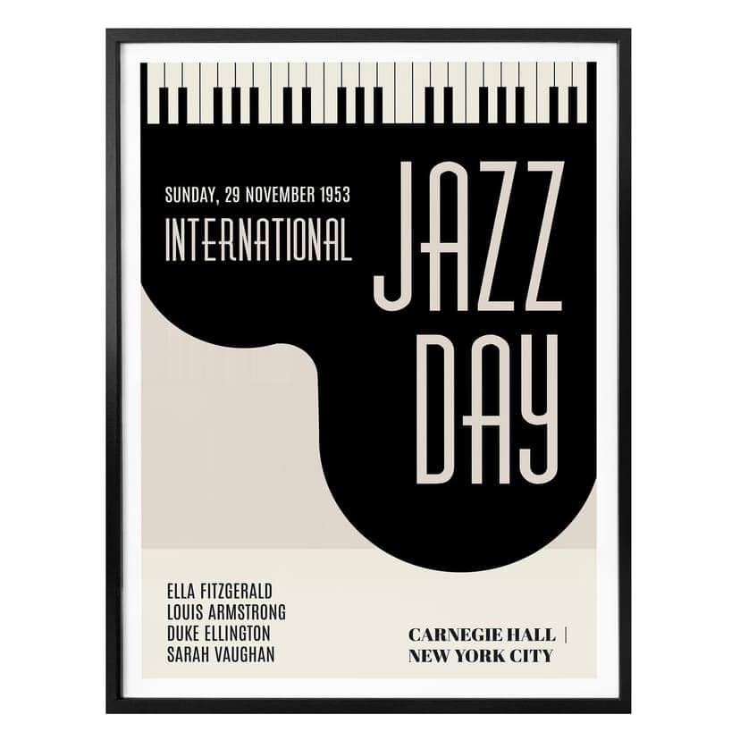 Póster Kubistika - Día del Jazz