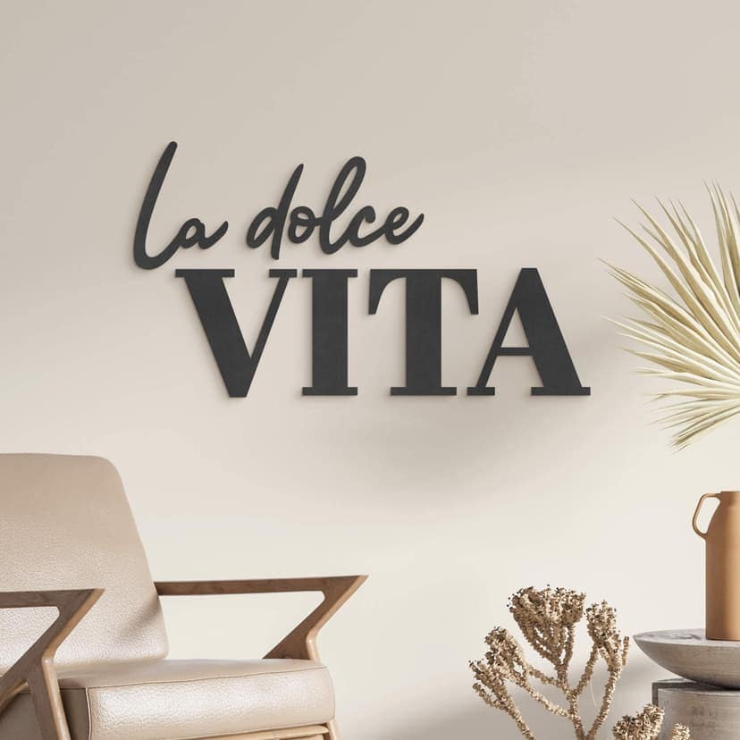 3D MDF lettering La dolce Vita - moderno