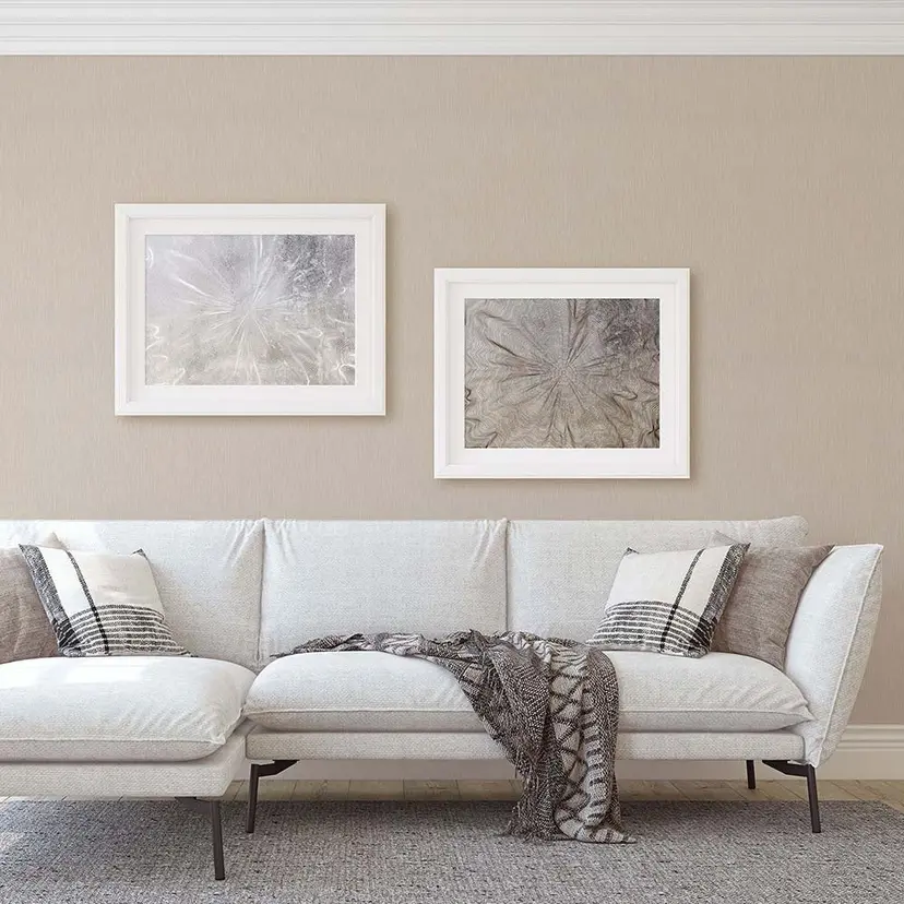 Papel pintado unitario con purpurina, papel pintado no tejido Fashion for Walls 4 de Guido Maria Kretschmer beige