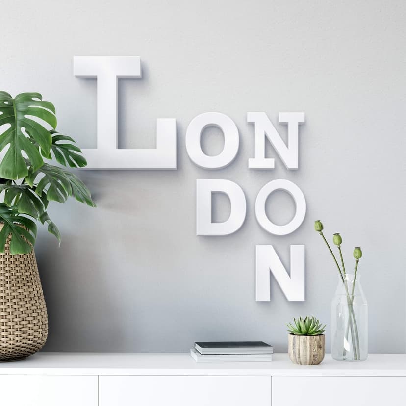 Letras decorativas 3D Londres mixto