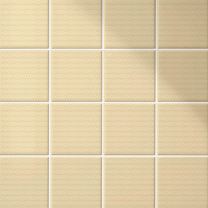Azulejos Adhesivos Boho - espiga simple - arena - lote de 12