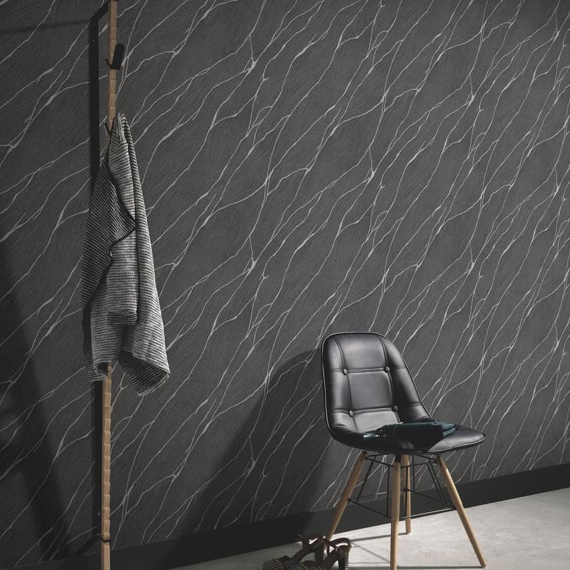 Papel pintado gráfico Opus negro