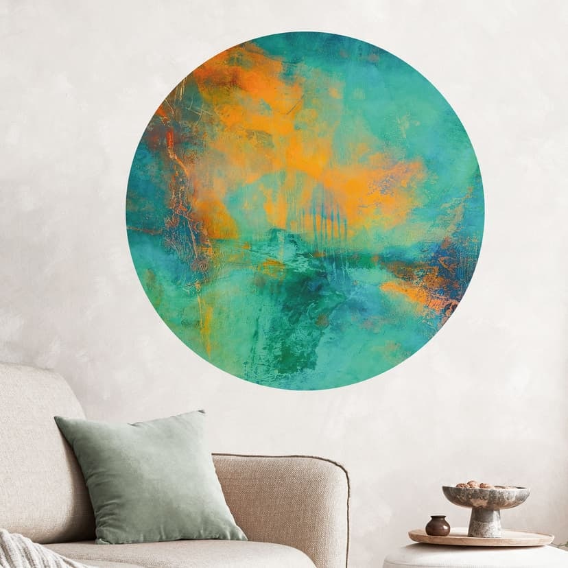 Vinilo decorativo turquesa aurora boreal - Schmucker - Redondo