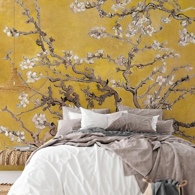 Fotomural van Gogh - Almendro en flor ocre