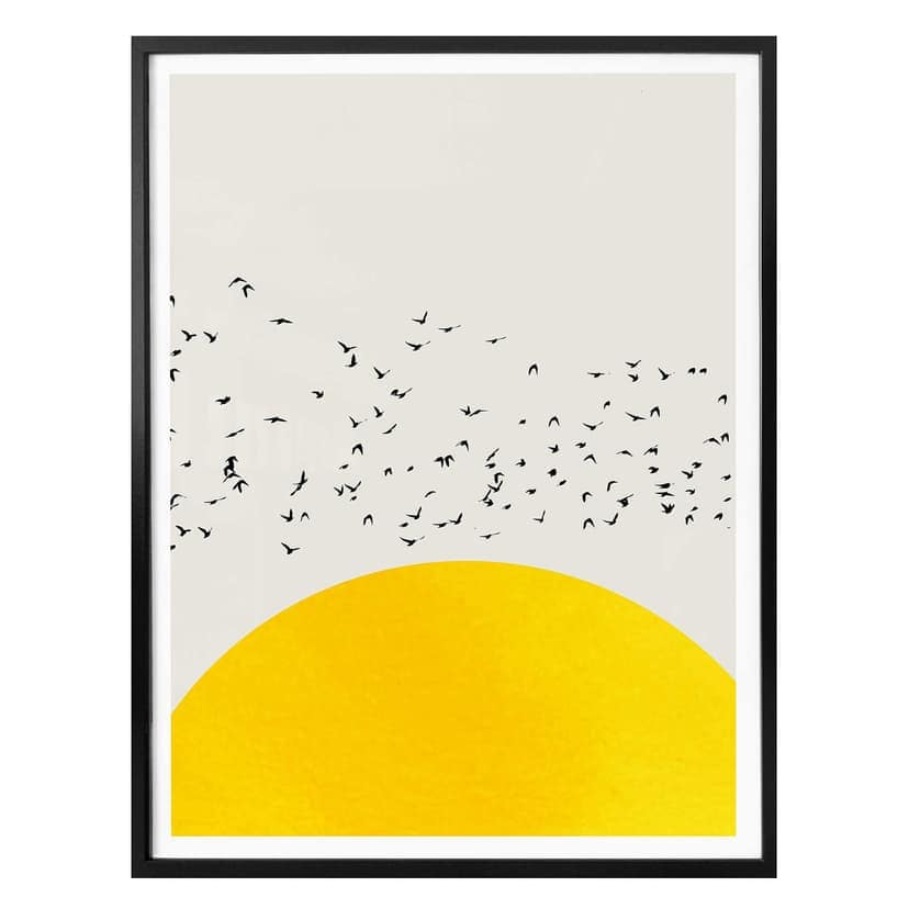 Póster Kubistika - Miles de pájaros