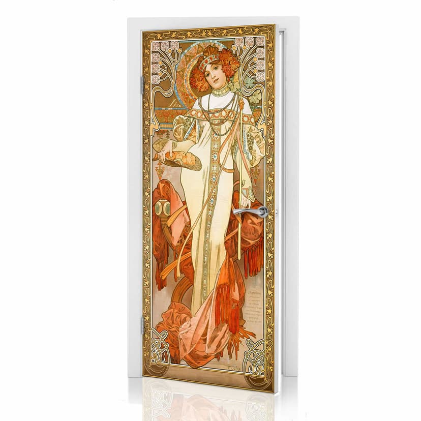 Puerta diseño Mucha - Estaciones: Otoño 1900 91x200 cm