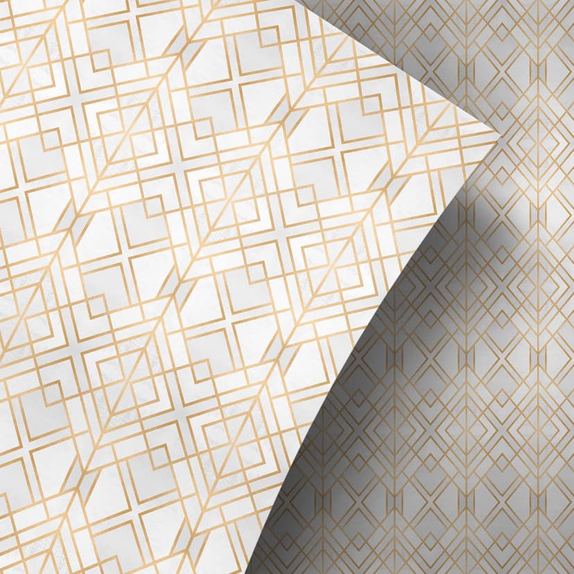 Vinilo adhesivo muebles Fredriksson - Geometría dorada
