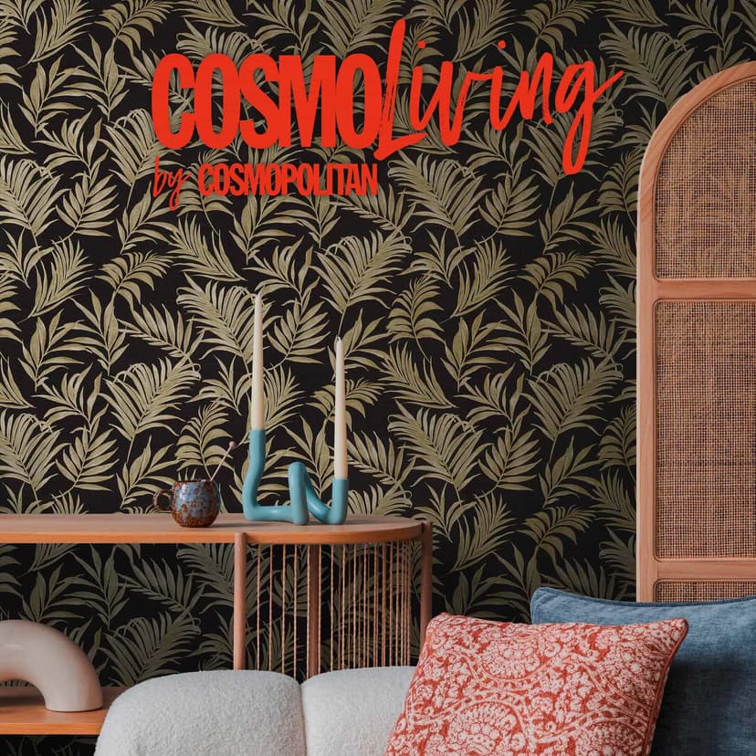 Papel pintado COSMOPOLITAN negro con motivo de pan de oro - Papel pintado no tejido de lujo para el salón