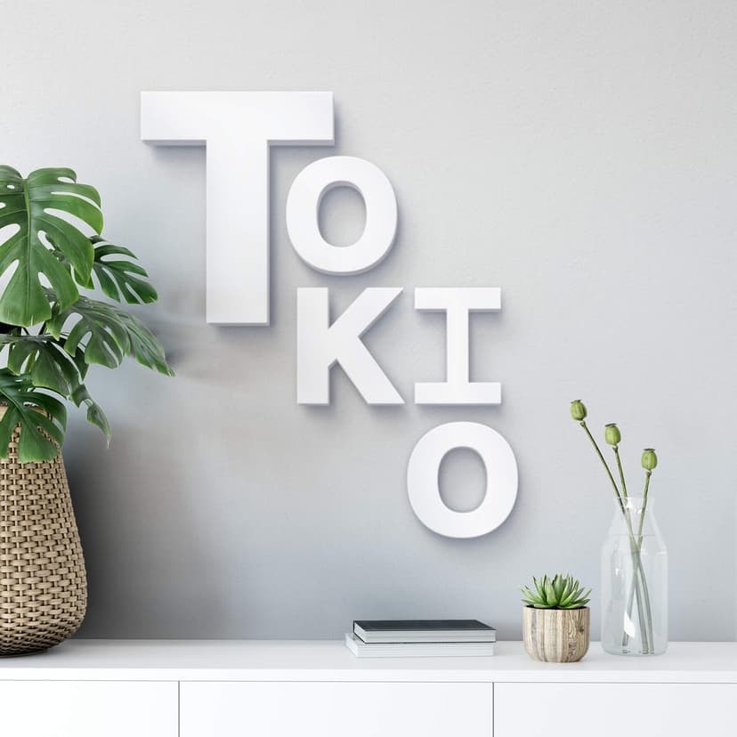 Letras decorativas 3D Tokio mixto