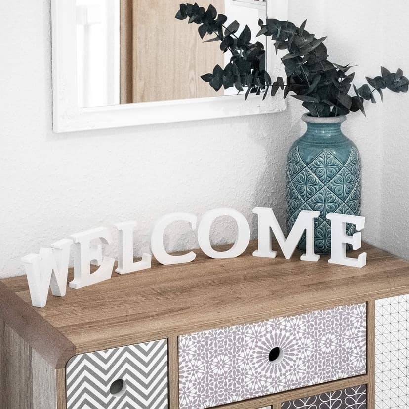 Letras decorativas 3D Bienvenida