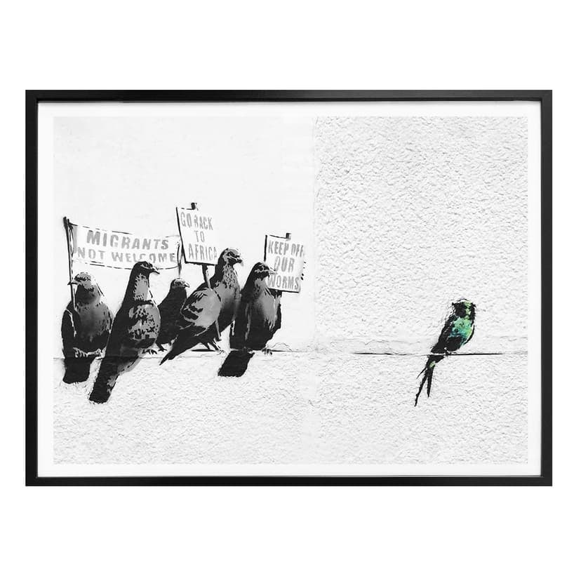 Póster Banksy - Pájaros que protestan