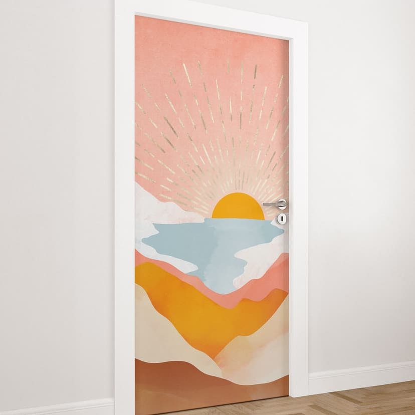 Vinilo para puertas día de verano - SpaceFrog Designs - Decoración autoadhesiva para puertas